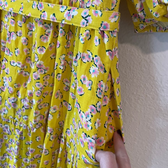 Nicholas The Celie Maxi Dress Hastings Yellow Floral Print Linen Blend Size 4 - Picture 13 of 13